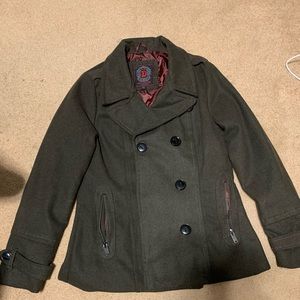 Olive Green Peacoat